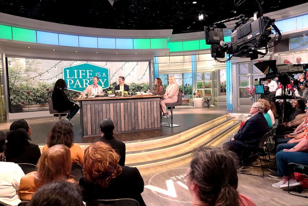 PHOTO: Neil Patrick Harris and David Burtka join "The View" co-hosts Whoopi Goldberg, Sunny Hostin, and Meghan McCain on Wednesday, June 12, 2019.