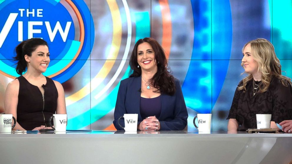 Raya tabchi, Melissa Berton and Claire Sliney at "The View" on Mar. 8, 2019.