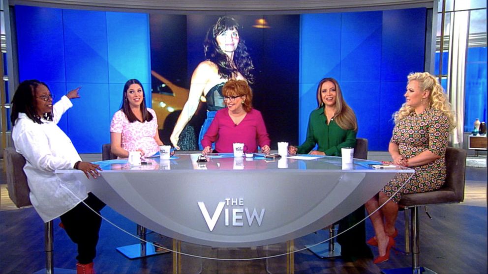 PHOTO: "The View" co-hosts Whoopi Goldberg, Abby Huntsman, Joy Behar, Sunny Hostin, and Meghan McCain discuss fashion after 50 after Helena Christensen was criticized for wearing a bustier on Wednesday, May 1, 2019.
