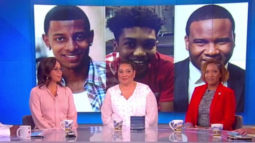 PHOTO: Danroy Henry's mom Angella Henry, Antwon Rose II's mom Michelle Kenney, and Botham Jean's sister Alissa Findley open up about creating change with the help of the NFL and Roc Nation on "The View," Jan. 28, 2020.