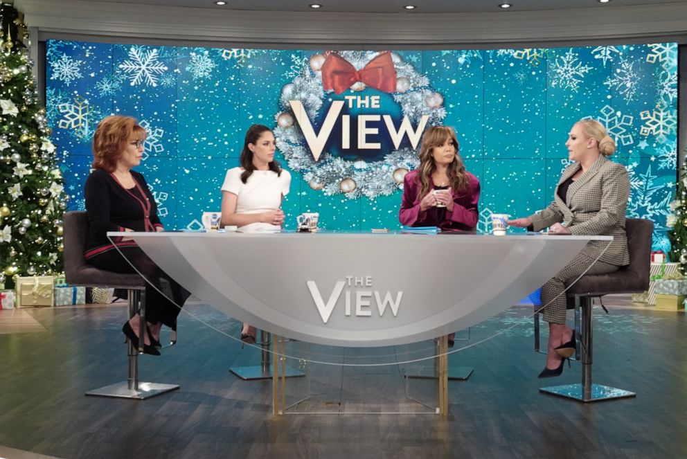 PHOTO: "The View" co-hosts Joy Behar, Abby Huntsman, Sunny Hostin, and Meghan McCain on Thursday, Dec. 12, 2019.