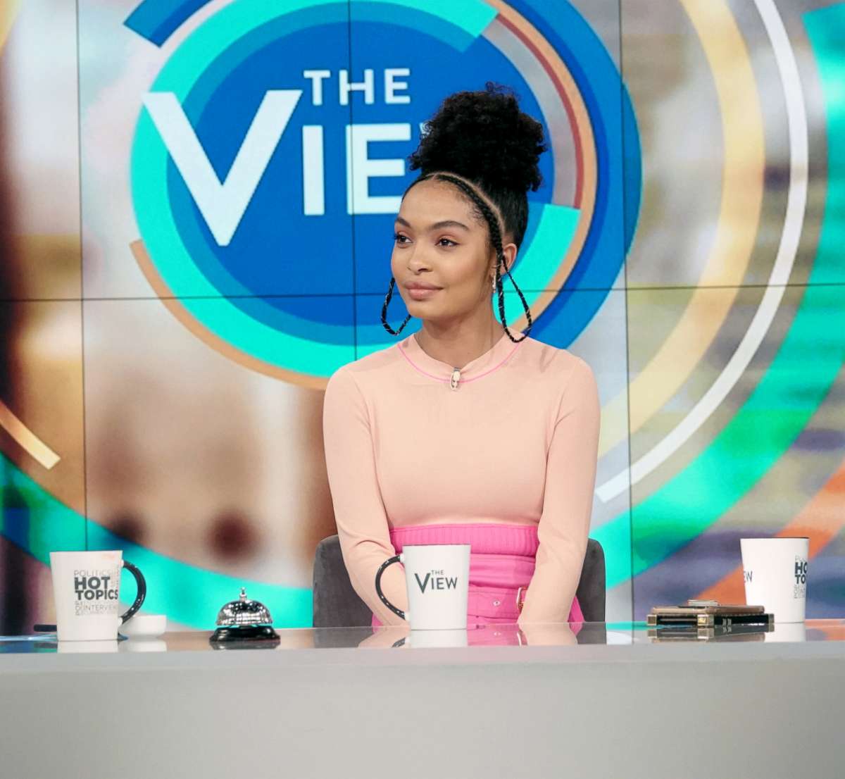 PHOTO: Actress of "The Sun is Also a Star" Yara Shahidi sits with "The View," May 15, 2019.