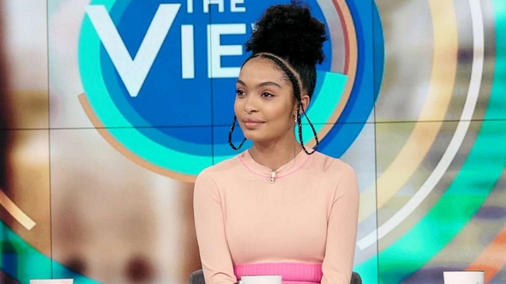 PHOTO: Actress of "The Sun is Also a Star" Yara Shahidi sits with "The View," May 15, 2019.