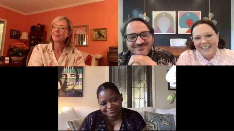 PHOTO: Allison Janney, Octavia Spencer, Ben Falcone and Melissa McCarthy direct an online class for The Groundlings.