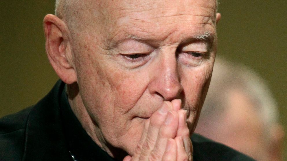 PHOTO: In this Nov. 14, 2011, file photo, then Cardinal Theodore McCarrick prays during the United States Conference of Catholic Bishops' annual fall assembly in Baltimore.