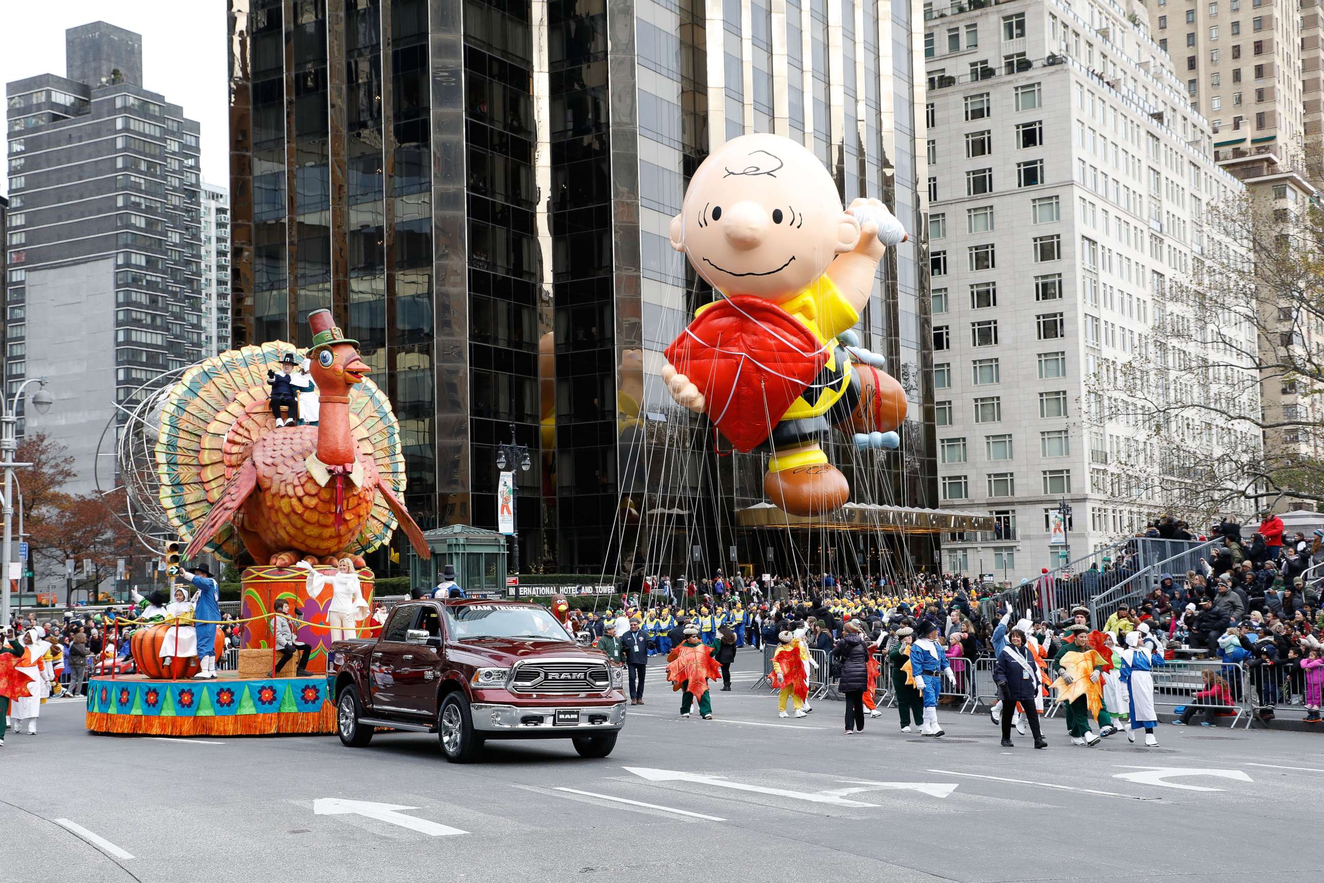 PHOTO: Charlie Brown rides in the Macy's Thanksgiving Day Parade, Nov. 24, 2016, in New York. 