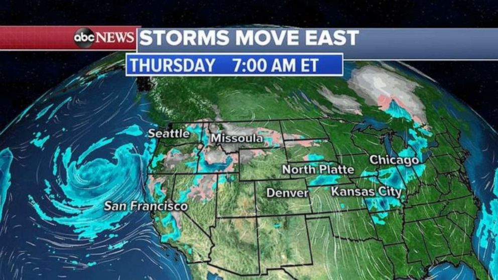 PHOTO: Rain will move into the central U.S. over the next couple days.