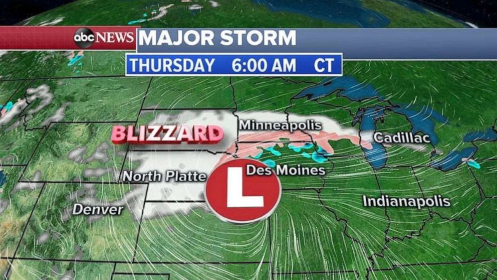 PHOTO: Blizzard conditions are expected in Nebraska and South Dakota on Thursday morning.