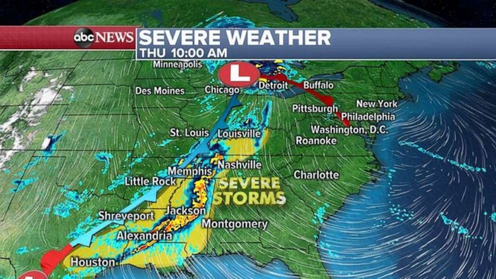 PHOTO: Severe storms will move through Mississippi Thursday morning.