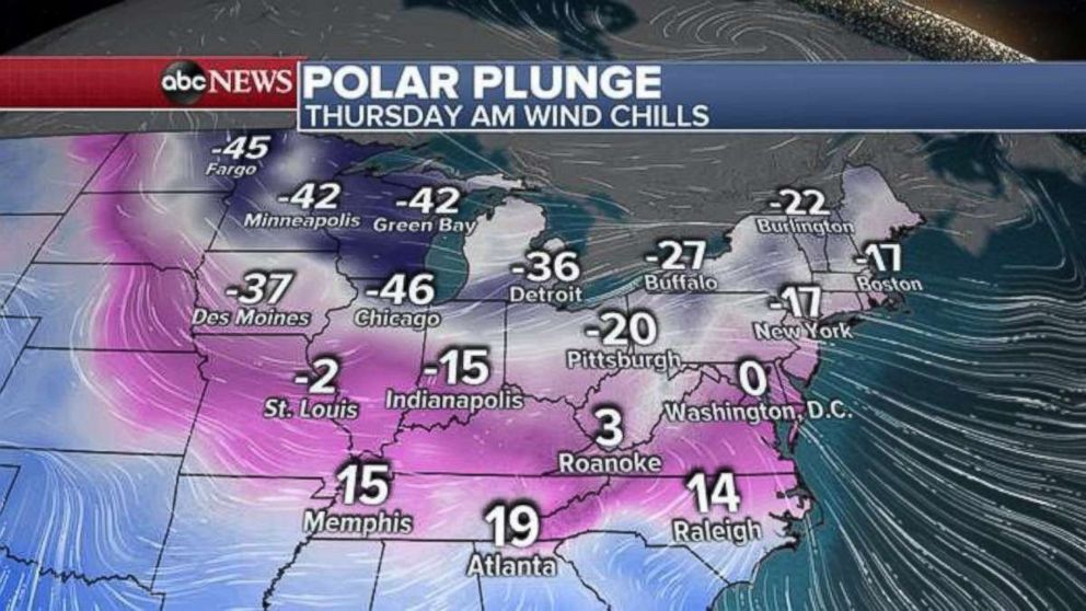 PHOTO: Wind Chills - Thursday