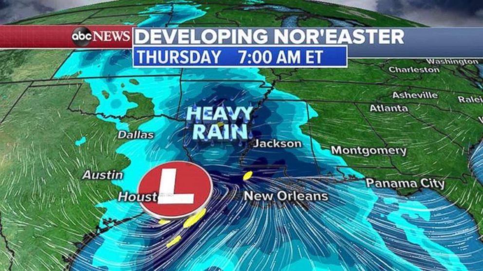 PHOTO: On Thursday afternoon and evening, very heavy rains could fall in Panama City, Florida and southern Alabama, with possible flash floods.