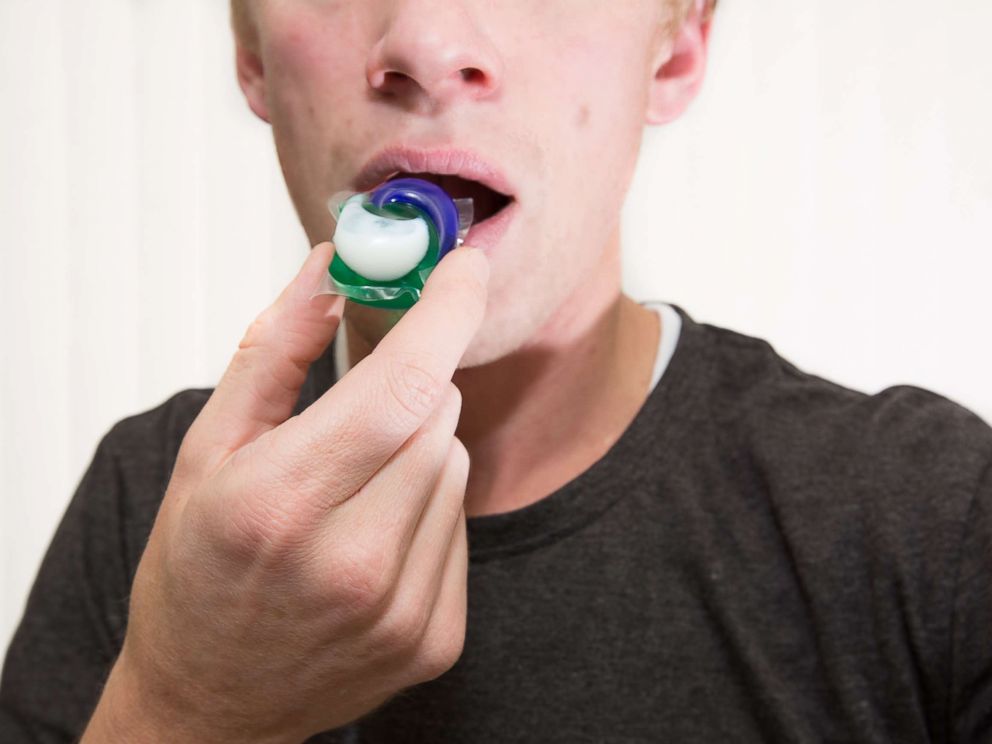 PHOTO: A teen is pictured attempting to eat a Tide detergent pod in this undated stock photo.