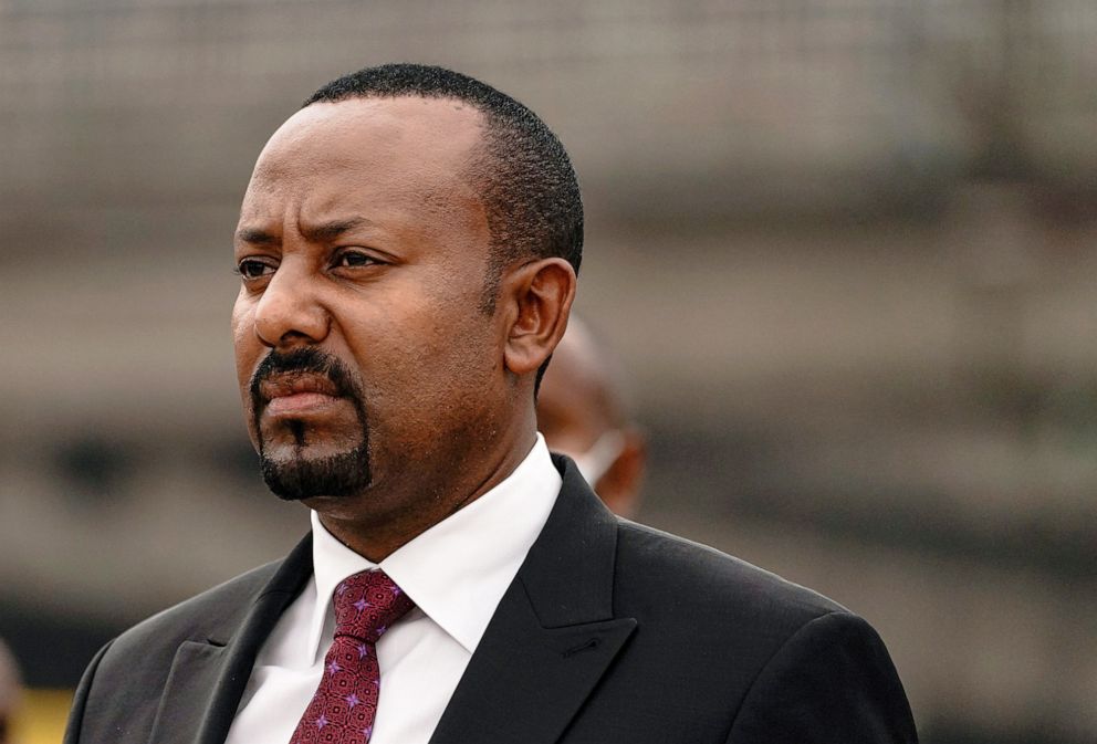 PHOTO: Ethiopian Prime Minister Abiy Ahmed attends the inauguration of the newly remodeled Meskel Square in Addis Ababa, Ethiopia, June 13, 2021 .