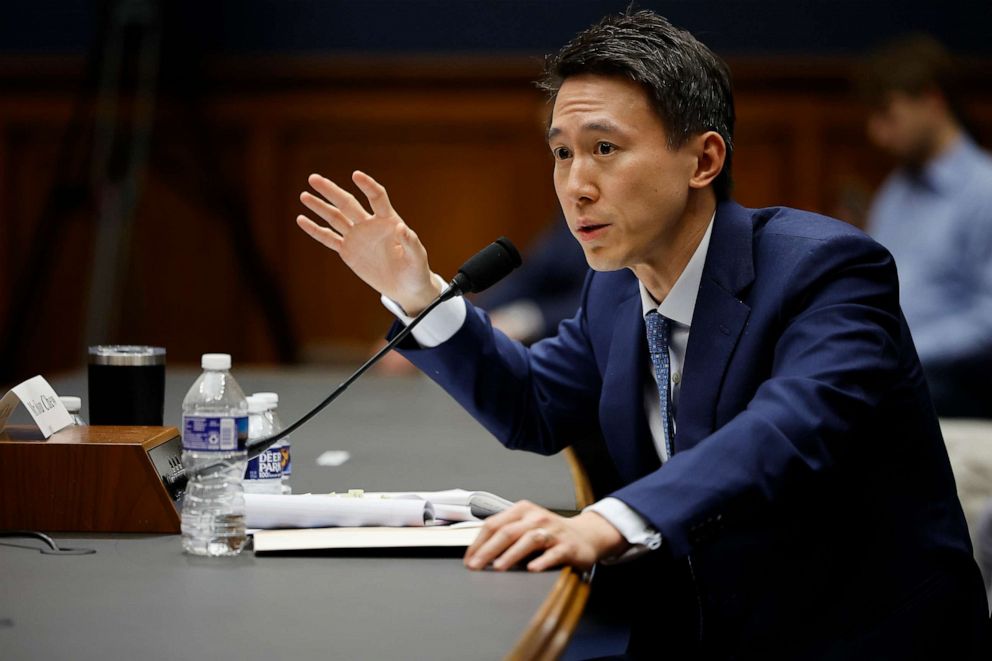 PHOTO: TikTok CEO Shou Zi Chew testifies before the House Energy and Commerce Committee in the Rayburn House Office Building on Capitol Hill on March 23, 2023 in Washington, DC.
