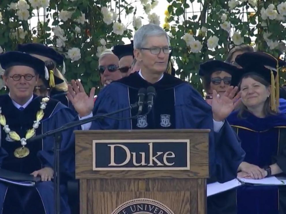 Tim Cook invokes Parkland High School students, #MeToo movement in Duke ...