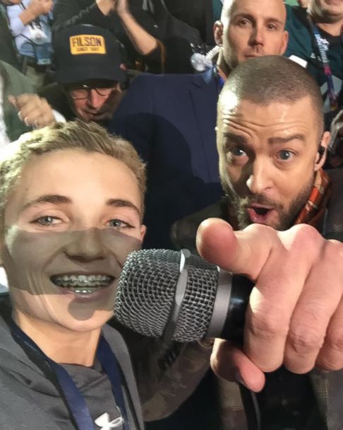 Justin Timberlake and Super Bowl 'Selfie Kid' Reunite