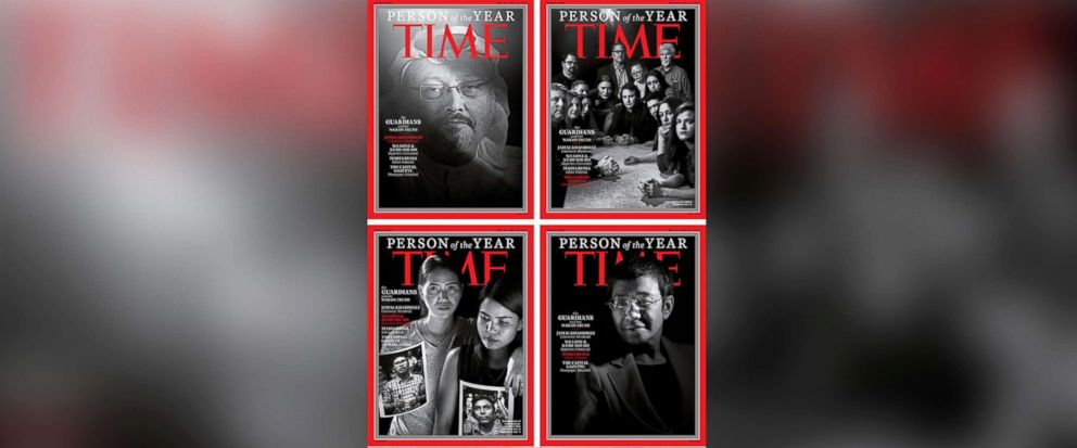 PHOTO: This combination photo provided by Time Magazine shows their four covers for the "Person of the Year," announced on Dec. 11, 2018.