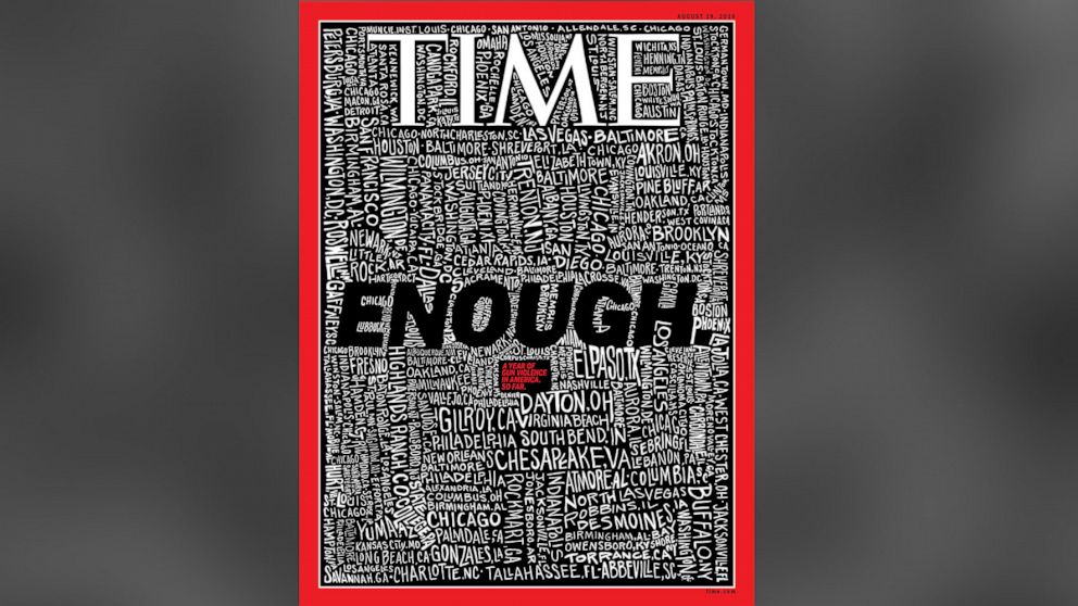 Time magazine cover says 'ENOUGH' in wake of El Paso, Dayton shootings