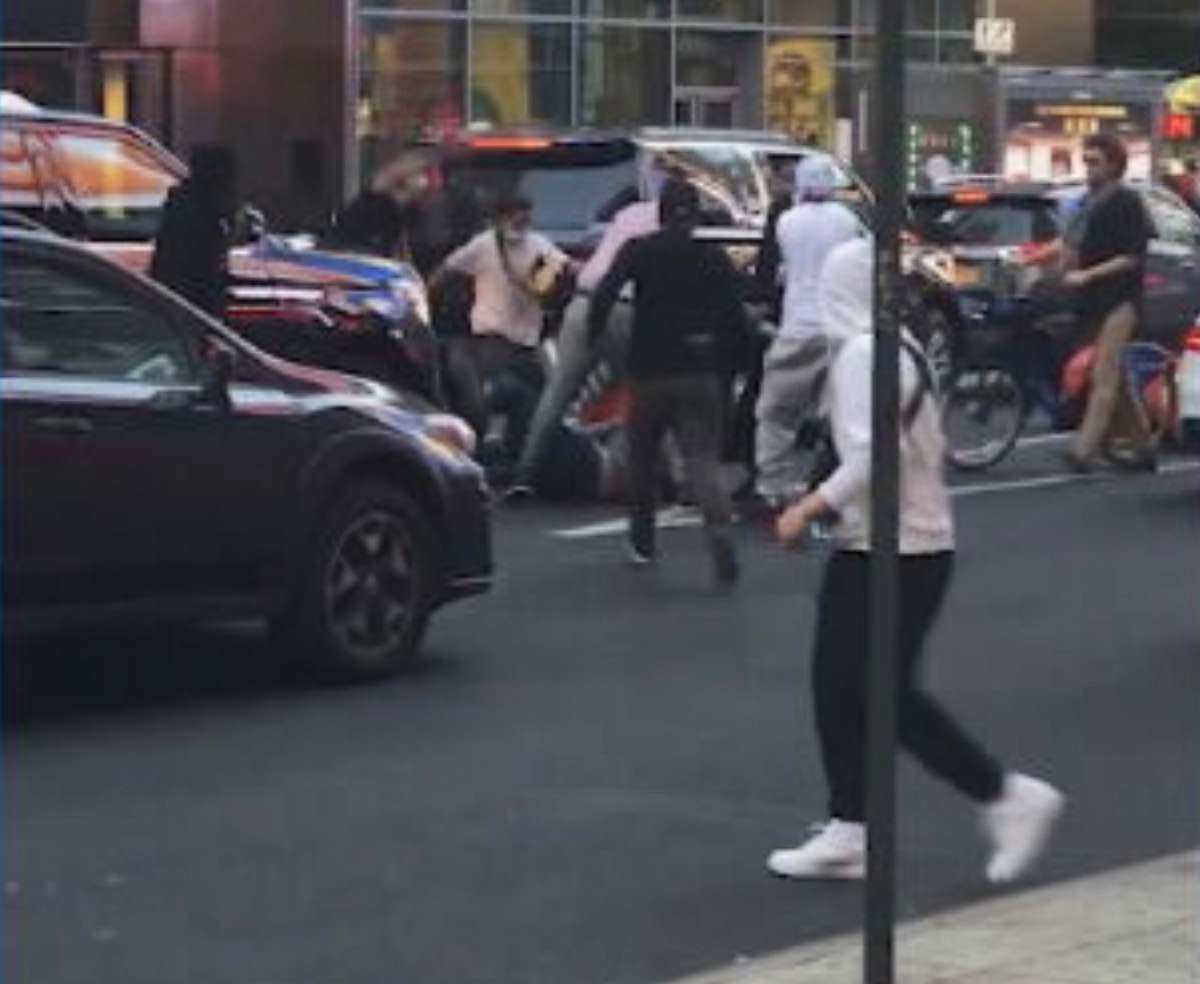 PHOTO: In this screen grab taken from a video, Joseph Borgen is attacked near Times Square, in New York, on May 20, 2021.