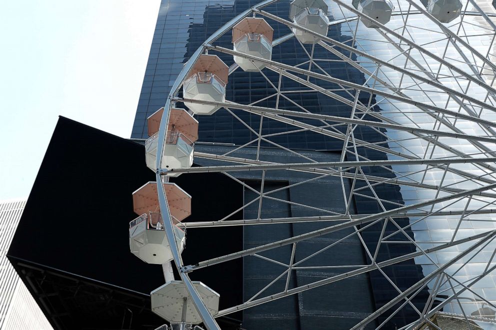 PHOTO: A giant ferris wheel in Times Square on Aug. 24, 2021 in New York City.