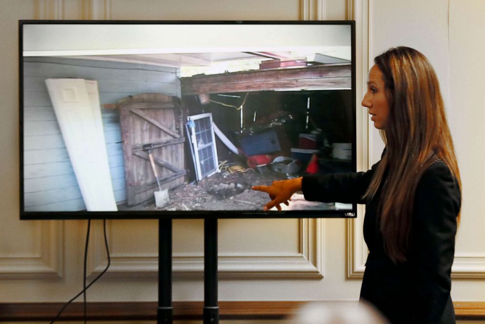 PHOTO: Christina Froehlich, GBI special agent, testifies about the well located at Franklin Gebhardt's house from which evidence was obtained.