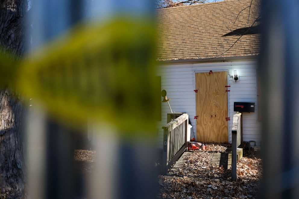 PHOTO: In this Nov. 21, 2022, file photo, the home of Timothy Haslett is shown in Excelsior Springs, Missouri.