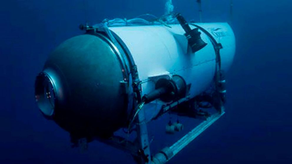PHOTO: FILE - This undated photo provided by OceanGate Expeditions in June 2021 shows the company's Titan submersible.