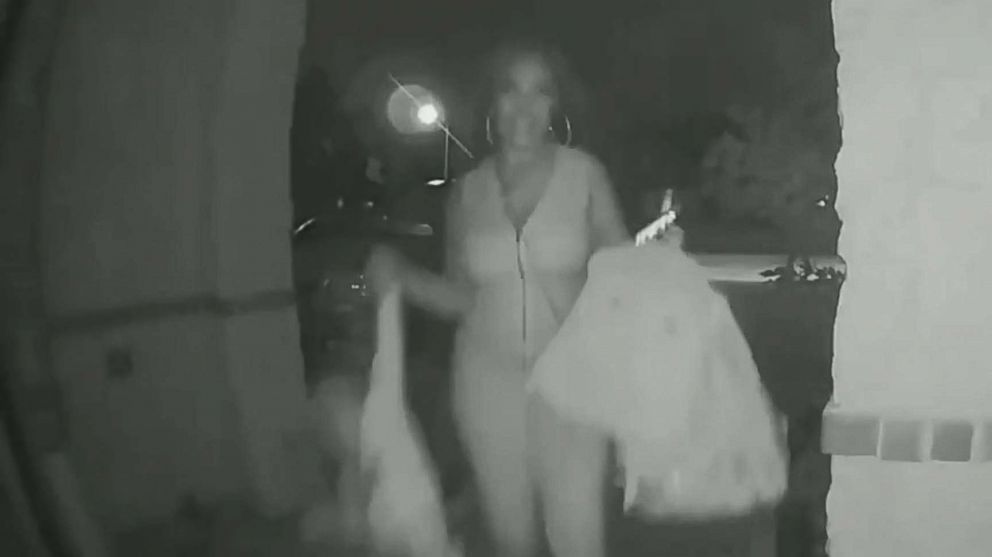 PHOTO: Surveillance footage from a doorbell security camera captured the moment a toddler was left abandoned outside a stranger's home in the middle of the night in a suburb of Houston, Texas, Oct. 17, 2018.