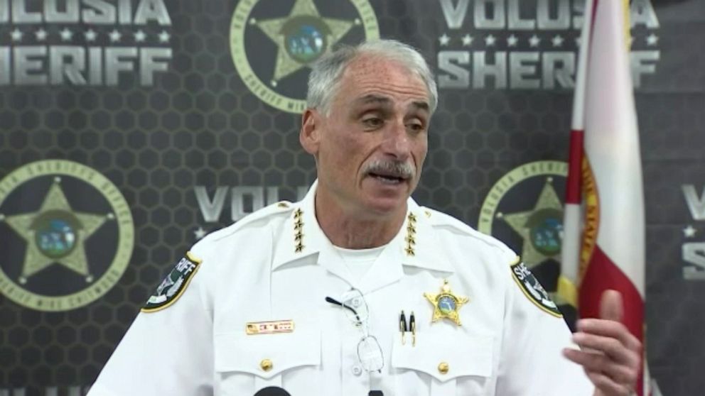 PHOTO: Volusia County Sheriff Mike Chitwood speaks at a presser to give information on a 3-year-old boy who died after shooting himself at DeLand home, Fla., Feb. 16, 2023.