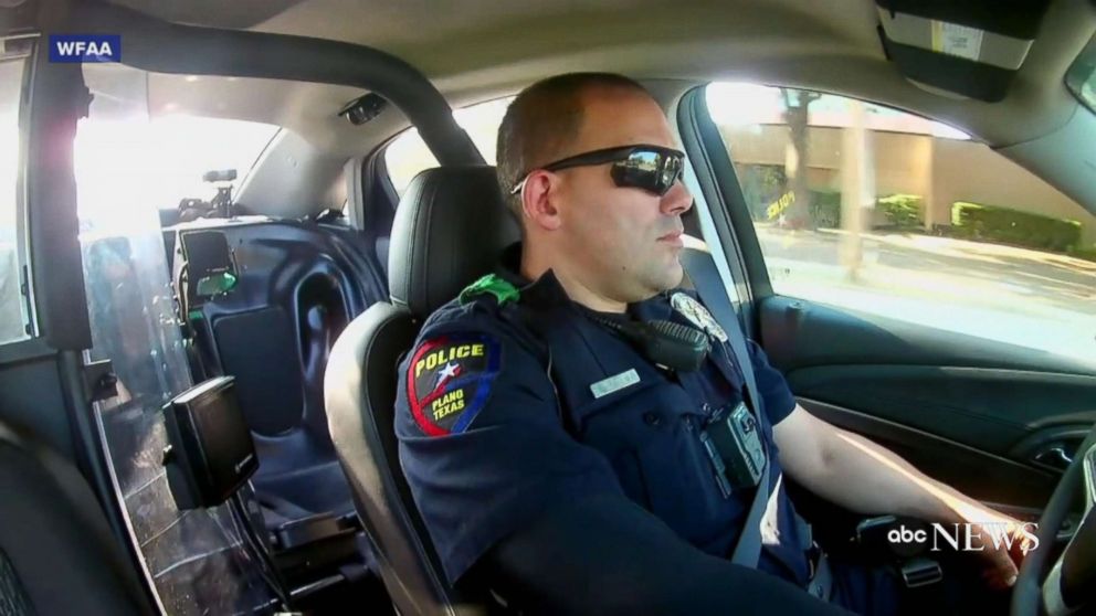 PHOTO: Coy Clements caught on his body camera helping a one-year-old girl who was choking on marble early July, 2018, Plano police, Texas.