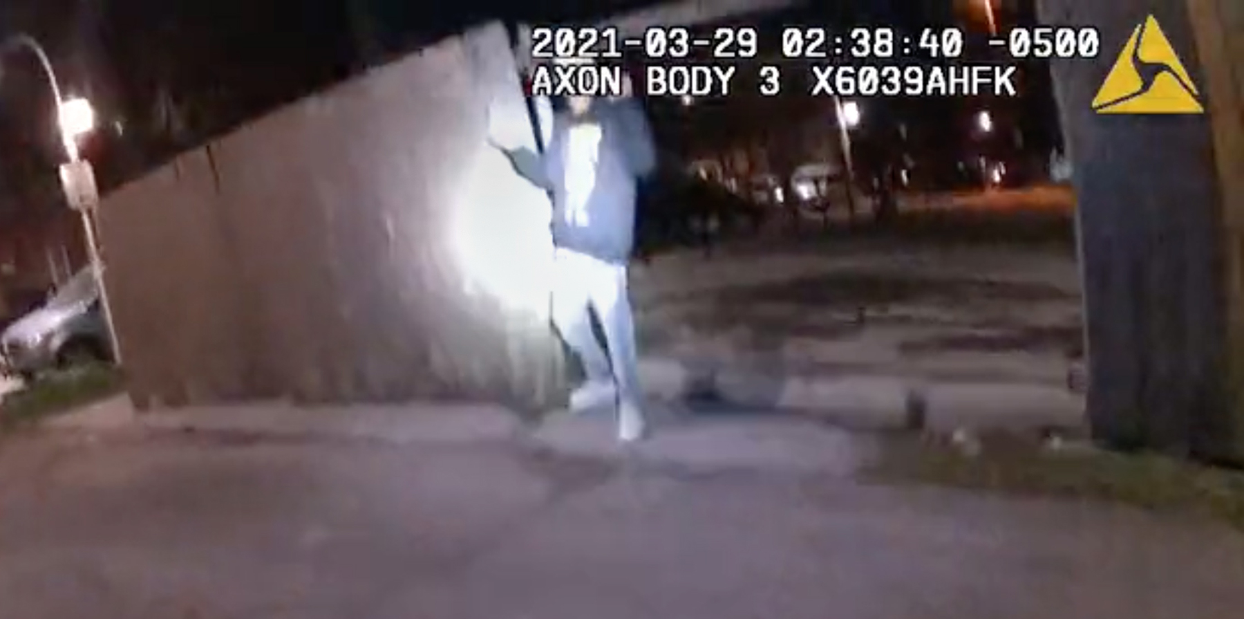 PHOTO: A still image from police body cam footage moments before Adam Toledo, 13, was shot and killed by police during a confrontation after a foot-chase in the early morning hours of March 29, 2021, in Chicago. 