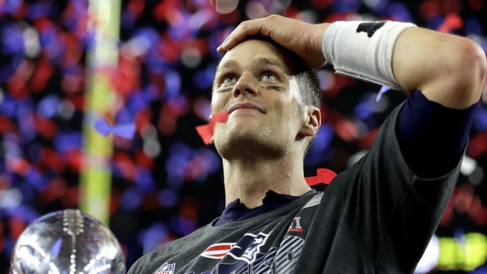PHOTO: Tom Brady of the New England Patriots celebrates after the team defeated the Atlanta Falcons 34-28  in Super Bowl 51 at NRG Stadium on Feb. 5, 2017 in Houston, Texas.