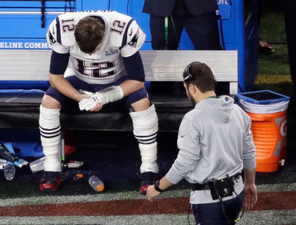 Tom Brady runs to stands to hug son after advancing to Super Bowl