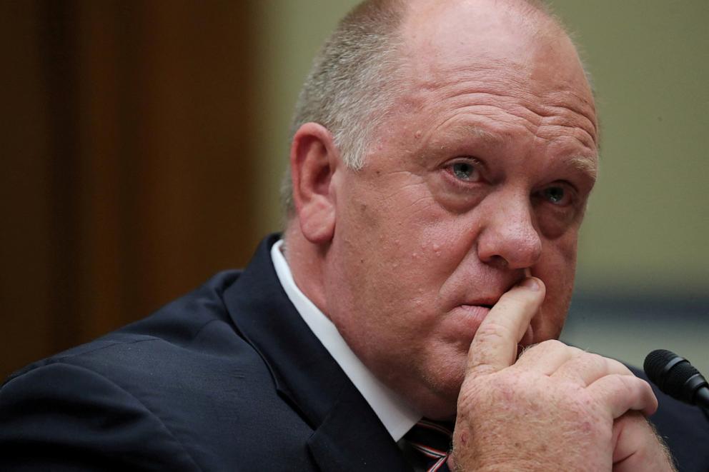 PHOTO: Former Acting Director of U.S. Immigration and Customs Enforcement (ICE) Tom Homan testifies on Capitol Hill in Washington, U.S., Sept. 11, 2019. 