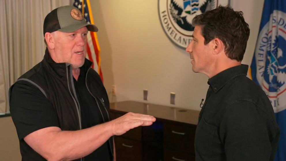 PHOTO: Tom Homan, White House border czar speaks with Matt Gutman of ABC News in Los Angeles, June 9, 2025.