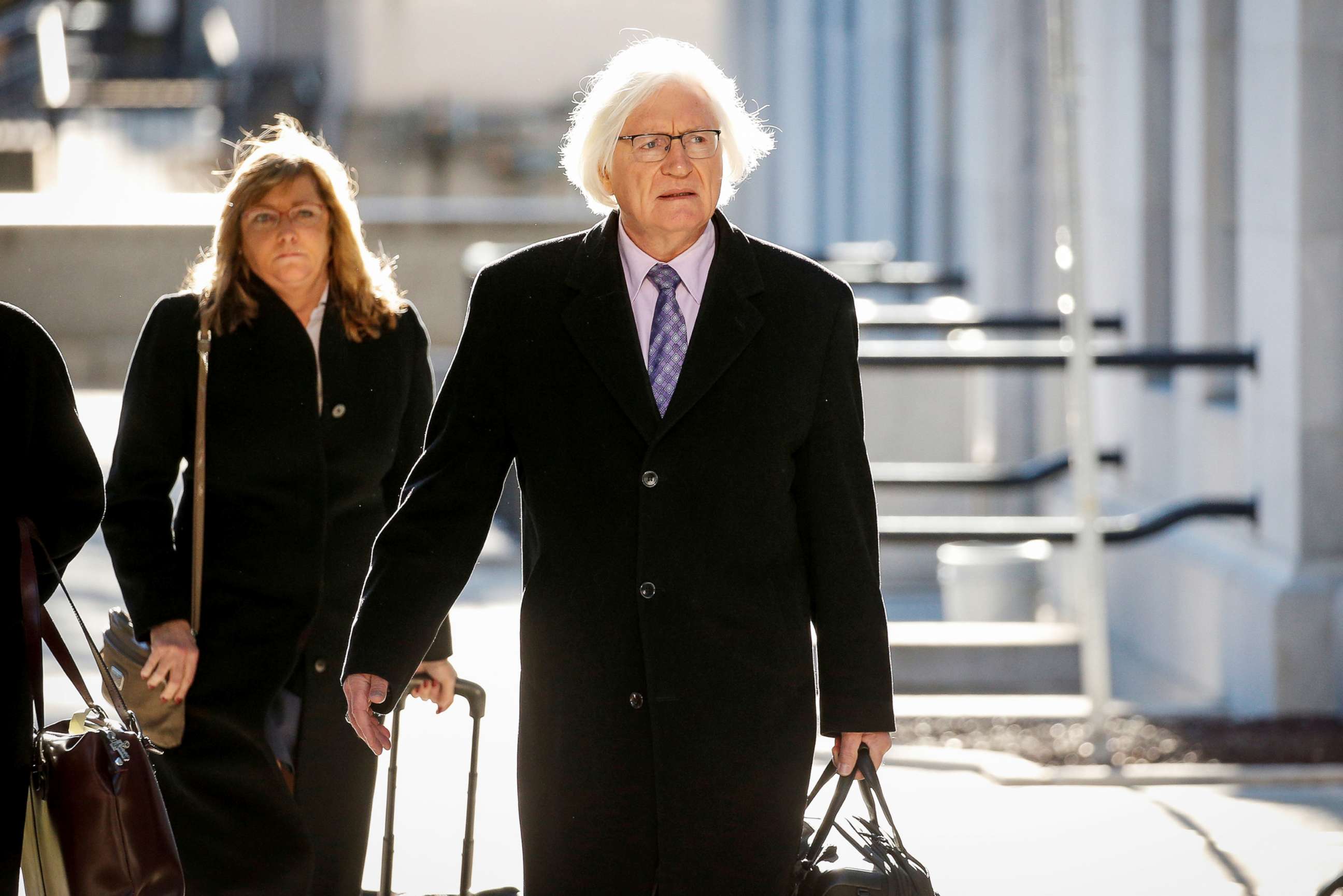 PHOTO: Bill Cosby's lawyer Tom Mesereau arrives for a pretrial hearing for Cosby's sexual assault trial at the Montgomery County Courthouse in Norristown, Pa., on March 5, 2018. 