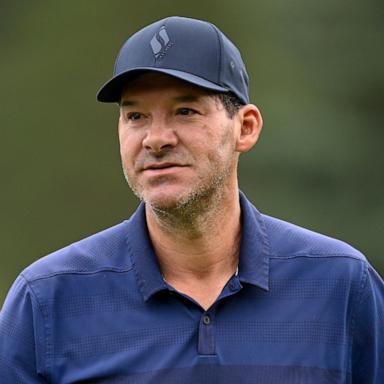 PHOTO: Tony Romo stands on the first green during the final round of the American Century Championship 2026, July 12, 2026 in Stateline, Nevada. 