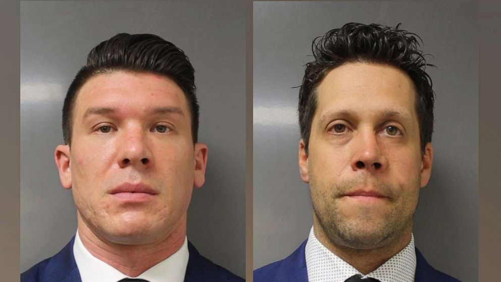PHOTO: Left, Robert McCabe, 32, and Aaron Torgalski, 39, officers with the Buffalo Police Department were charged with second-degree assault after he was seen on video shoving a 75-year-old protester to the ground.