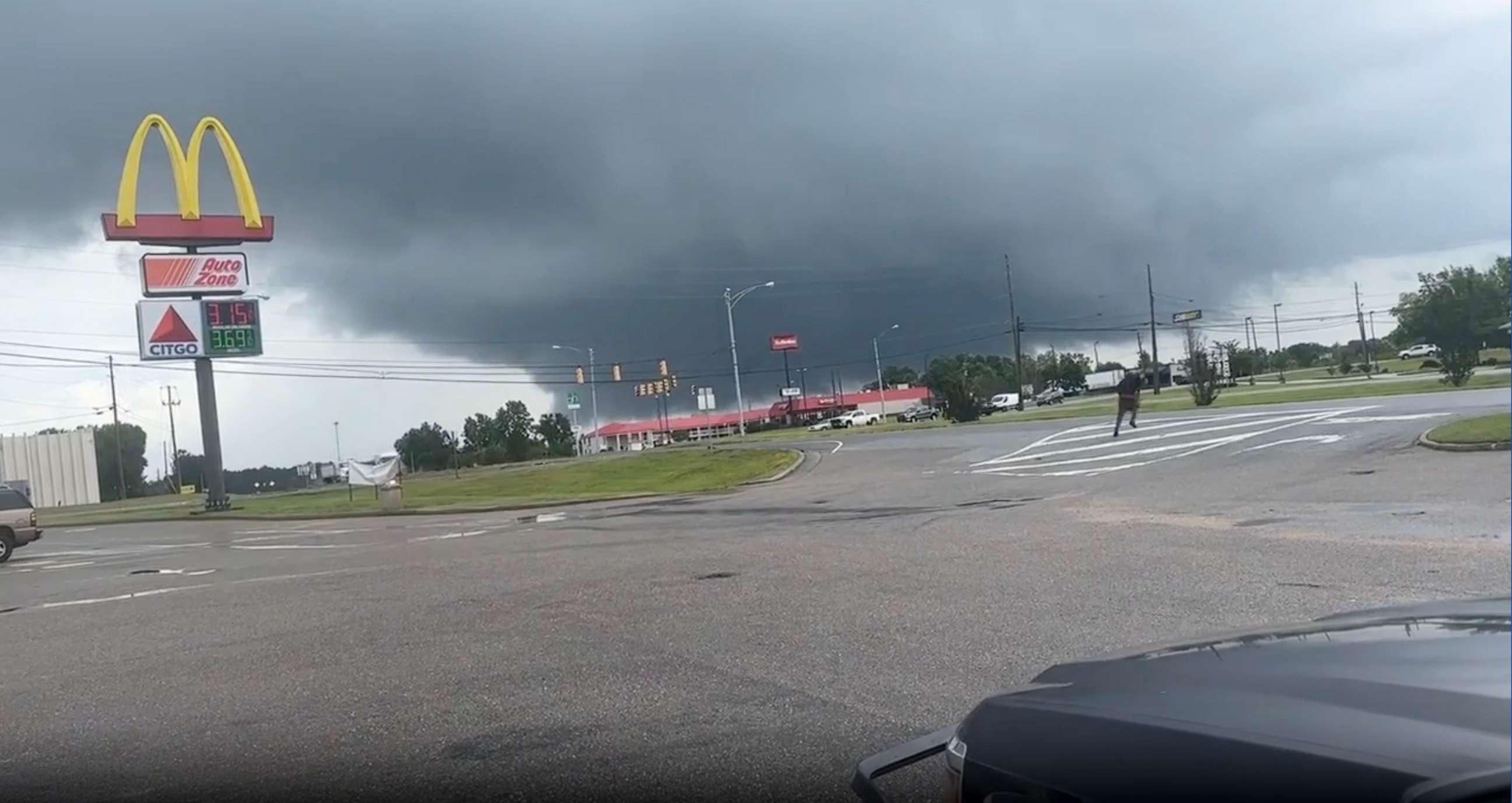 PHOTO: A tornado is seen in a still from video in Abbeville, Alabama on June 14, 2023.
