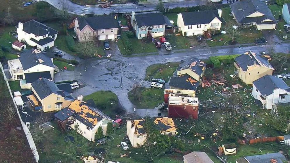 PHOTO: Several buildings were destroyed in Port Orchard as a result of a tornado, Dec. 18, 2018, city officials tell ABC News.