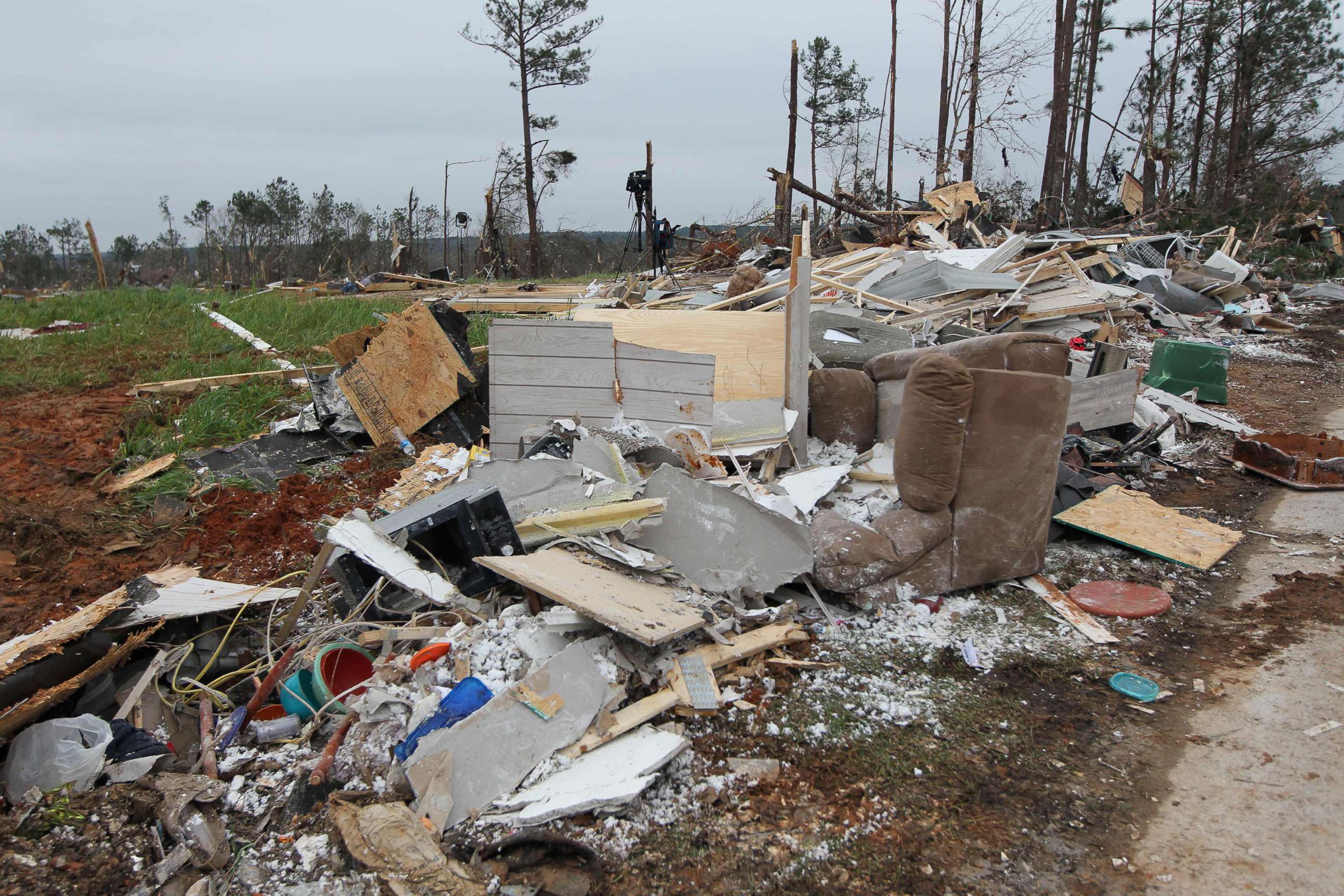 PHOTO: Damage is seen from a tornado in Beauregard, Ala., March 4, 2019.