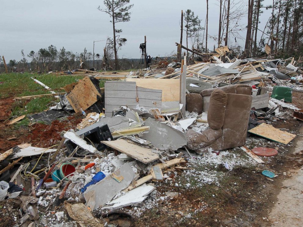 PHOTO: Damage is seen from a tornado in Beauregard, Ala., March 4, 2019.