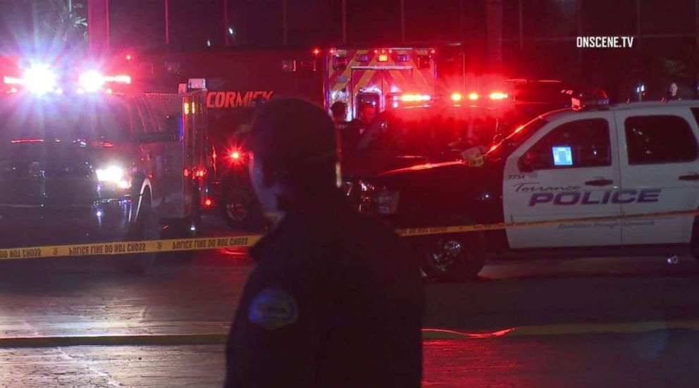 PHOTO: Three people were killed and four injured in a shooting at a bowling alley in Torrance, Calif., on Friday, Jan. 4, 2019.