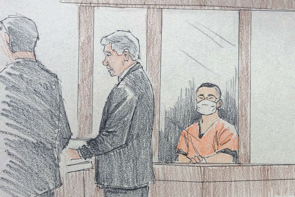 PHOTO: Former Minneapolis police officer Tou Thao, seen in an artist's sketch, attends a court hearing in Minneapolis, June 4, 2020.