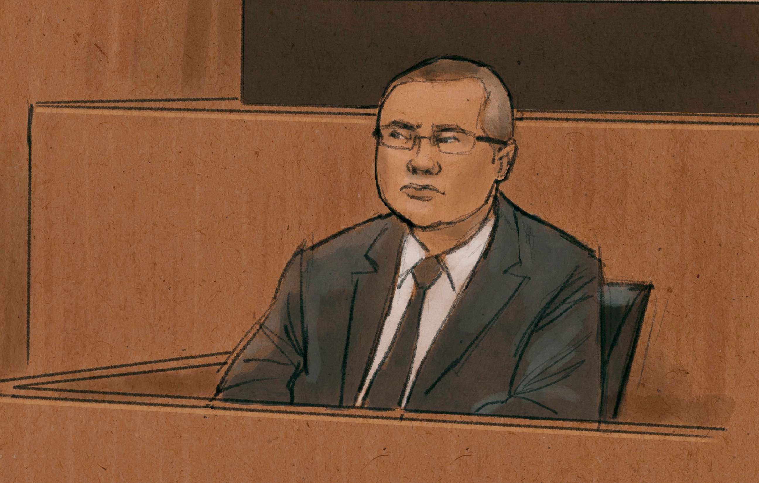 PHOTO: In this courtroom sketch, former Minneapolis Police Officer Tou Thao testifies during his trial in the killing of George Floyd in federal court in St. Paul, Minn., Feb. 15, 2022.