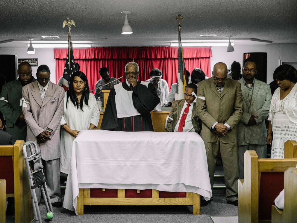 PHOTO: The Rev. Gerald Toussaint leads a service at Morning Star Baptist Church, in Opelousas, La., April 7, 2019.