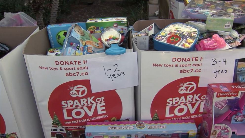 PHOTO: Sophia Novotny, 7, helped organize a toy drive for children who lost their toys in the California fires, Nov. 19, 2018.