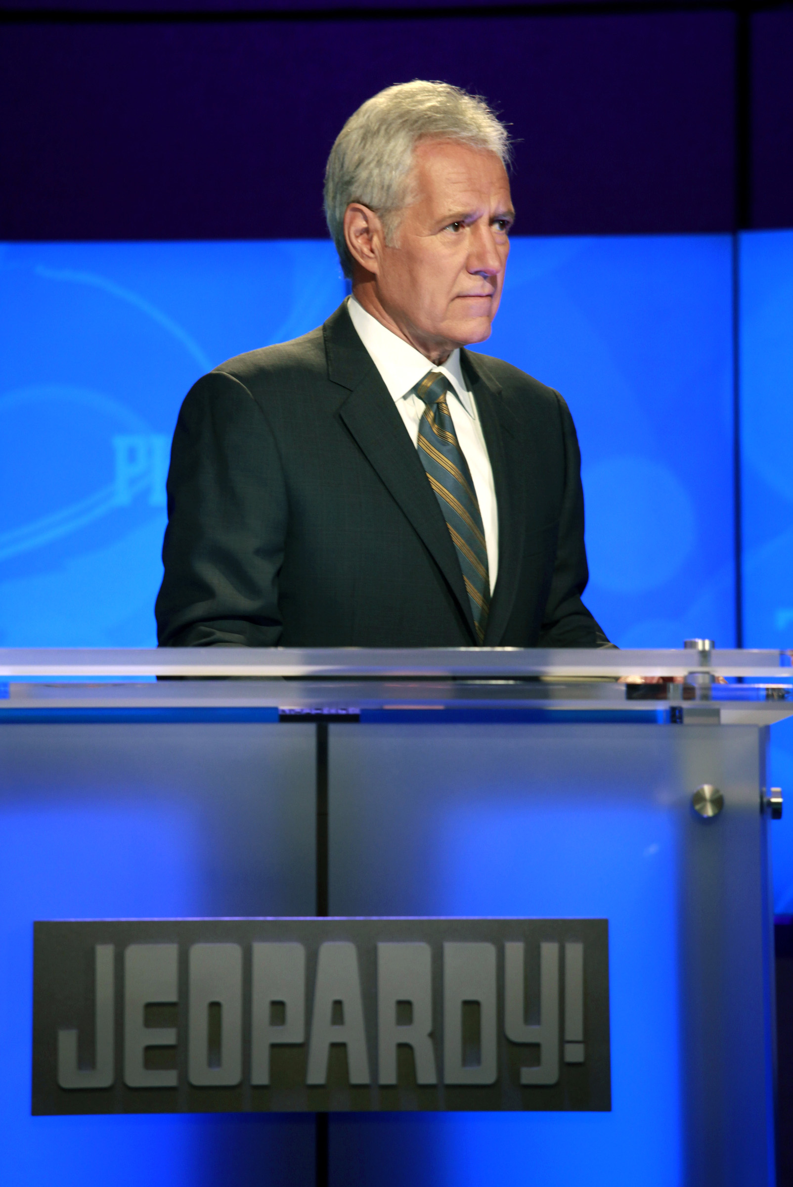 PHOTO: The host of Jeopardy, Alex Trebek, rehearses for an upcoming show, Jan. 13, 2011.  