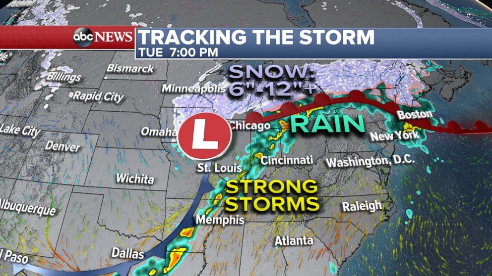 GRAPHIC: A new storm will move from the Central U.S. to the East Coast April 2, 2018 through April 4th, 2018. Up to a foot of spring snow is expected for the Northern Plains to Great Lakes. 