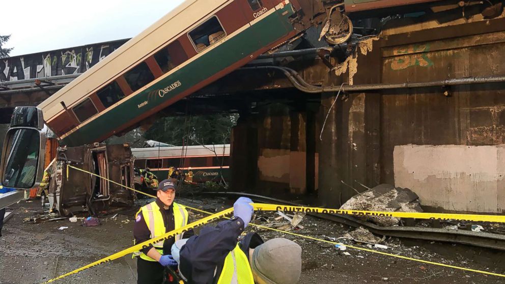At least 3 dead after Amtrak train derails going 80 mph in 30mph z
